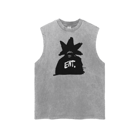 ENT. X EQUALNOX MENACE WASHED SLEEVELESS TEE