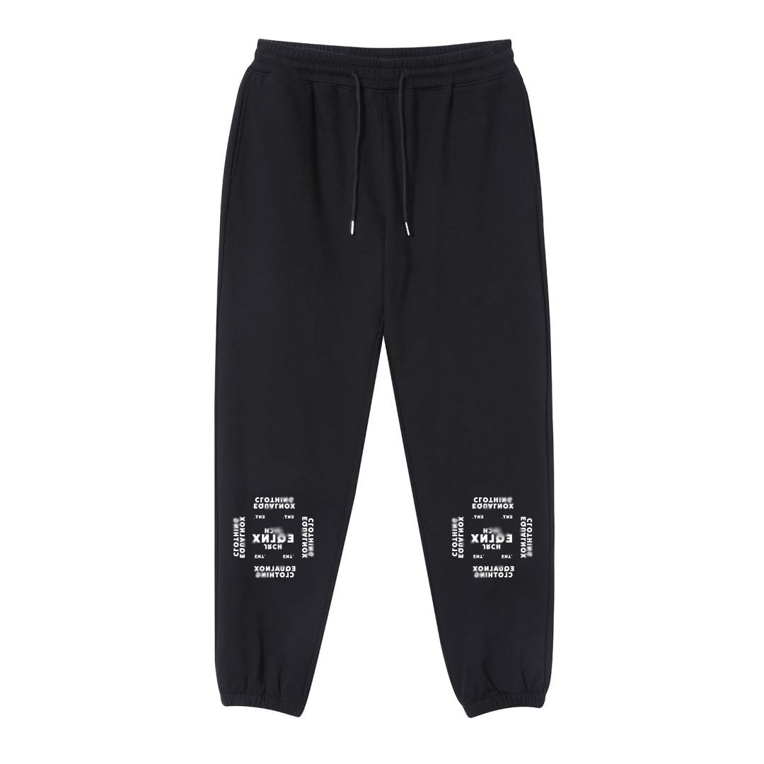 ENT. X EQUALNOX MIRRORED LOGO SWEATPANTS BLACK