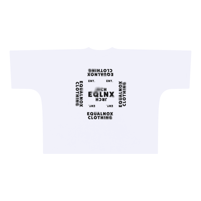 ENT. X EQUALNOX LOGO BOXY T-SHIRT WHITE